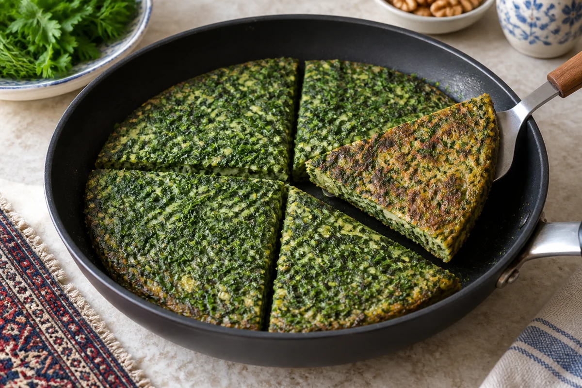 Omelette généreuse aux herbes fraîches