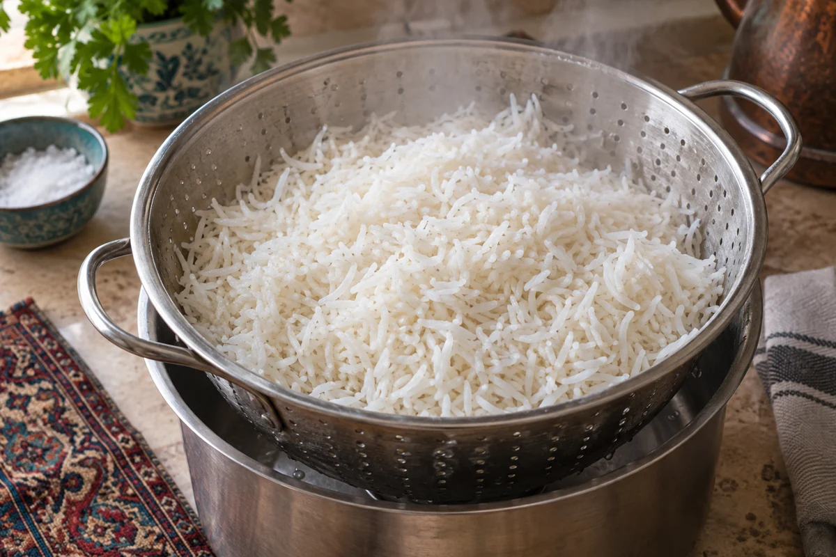 Tahchin, étape 2 : Préparer le riz · 7 min